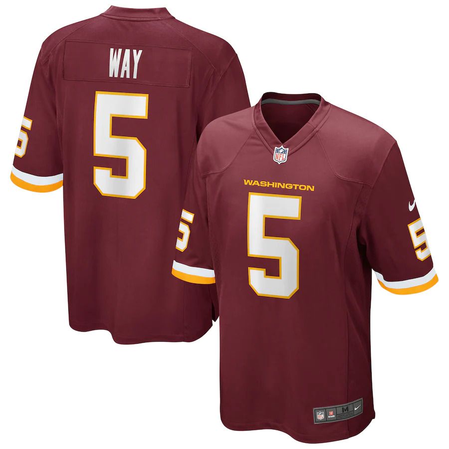 Men Washington Redskins #5 Tress Way Nike Burgundy Game Player NFL Jersey